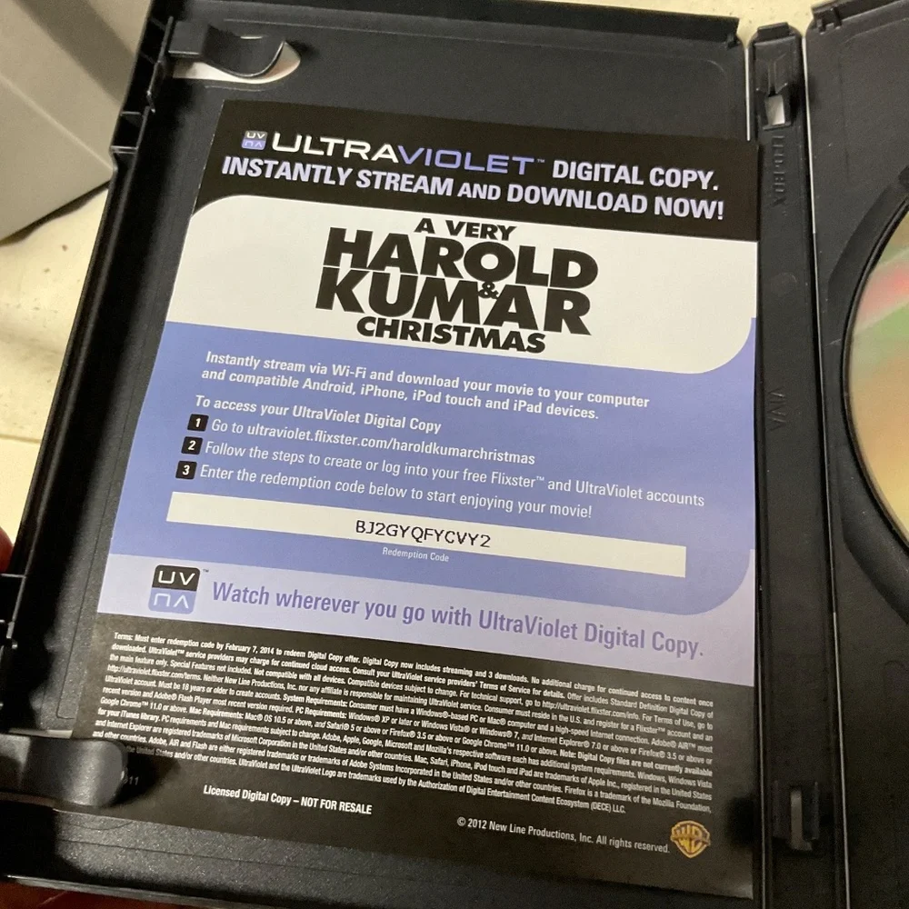 DVD - A very Harold & Kumar Christmas.  V160